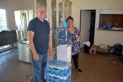 Stratford's John Nimmons and Gloria Racy are persevering despite the collapse of a pair of important water wells. 